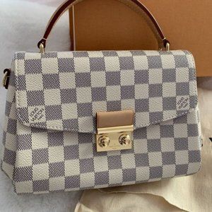 Awesome Croisette Damier Azur Fashion Tote Crossbody Bag